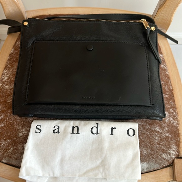 Sandro flat style shoulder bag - Picture 1 of 6